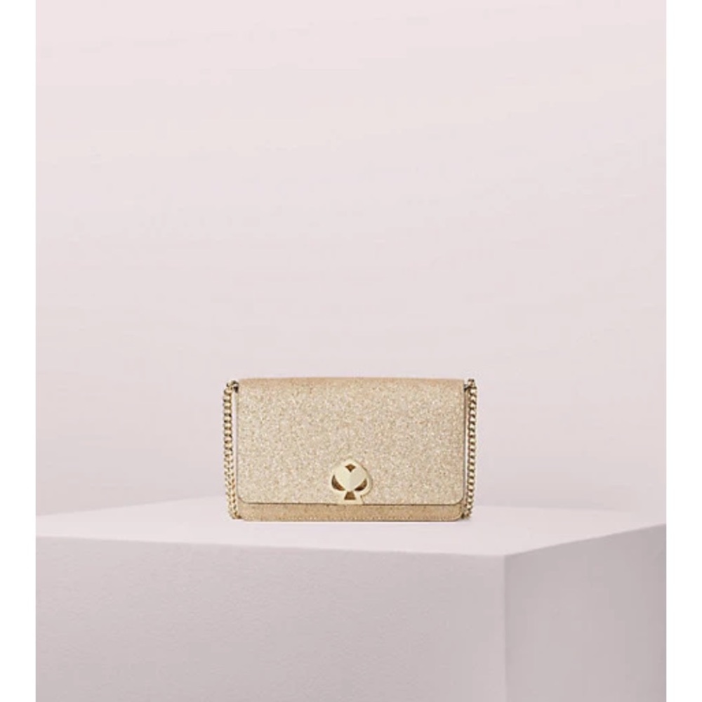 COPY - Kate spade Nicola shimmer twist lock chain wallet